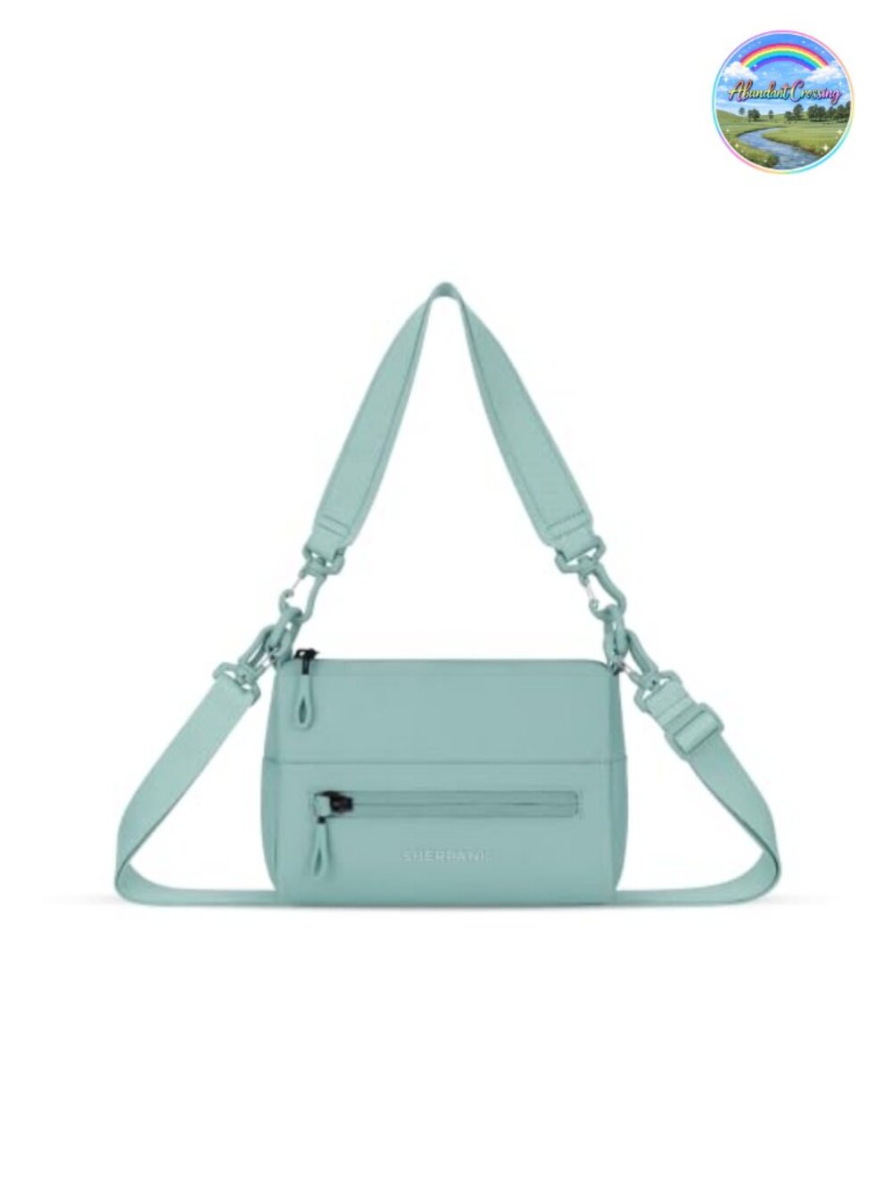 Recycled Polyester Mini Crossbody Bag with RFID Protection, Adjustable Strap